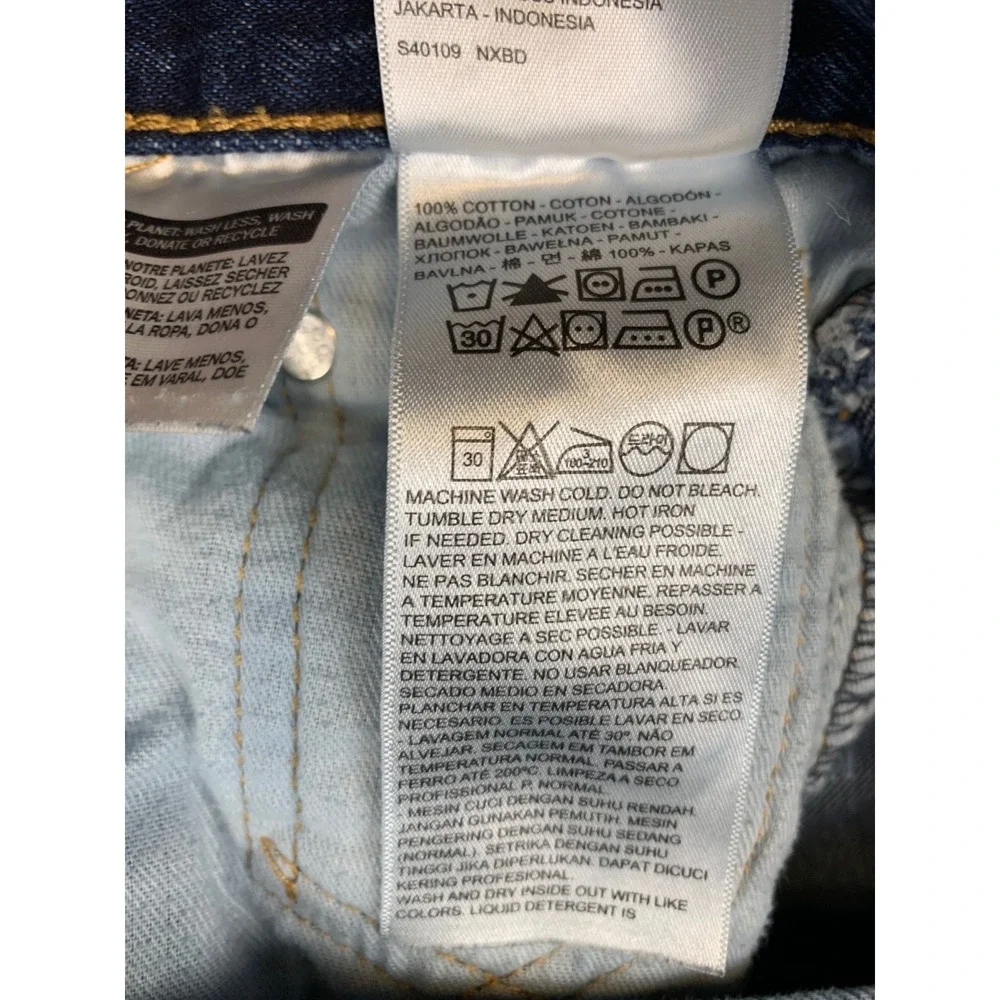 Levi's 505 Regular Fit Jeans Mens 30x30 Blue Medium Wash‎ Straight Leg Cotton - Picture 6 of 9